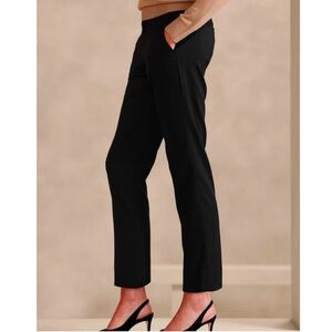 BANANA REPUBLIC Avery Pants Wool Blend Straight High Mid Rise Black Size 10